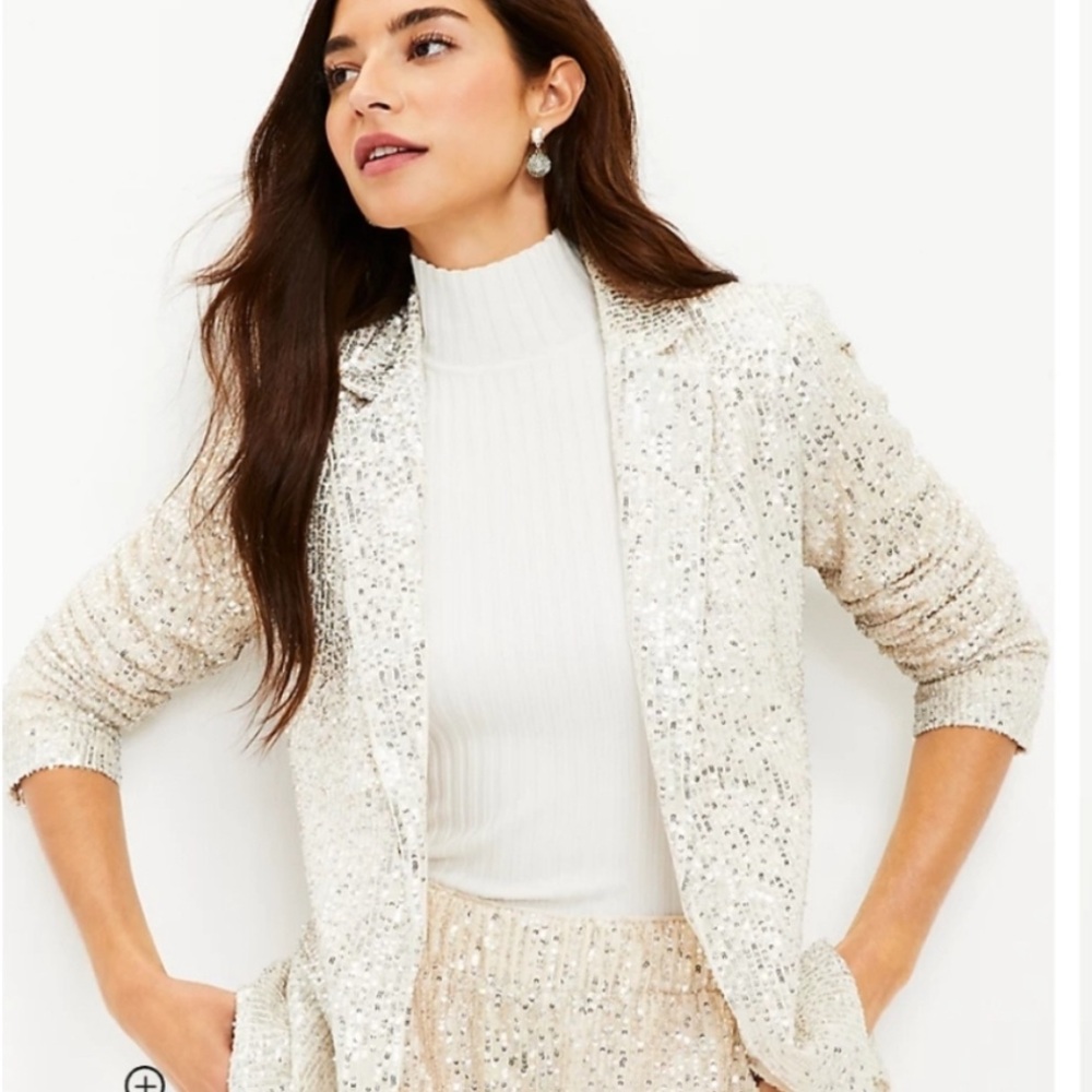 Loft Sequin Blazer, 12 NWT